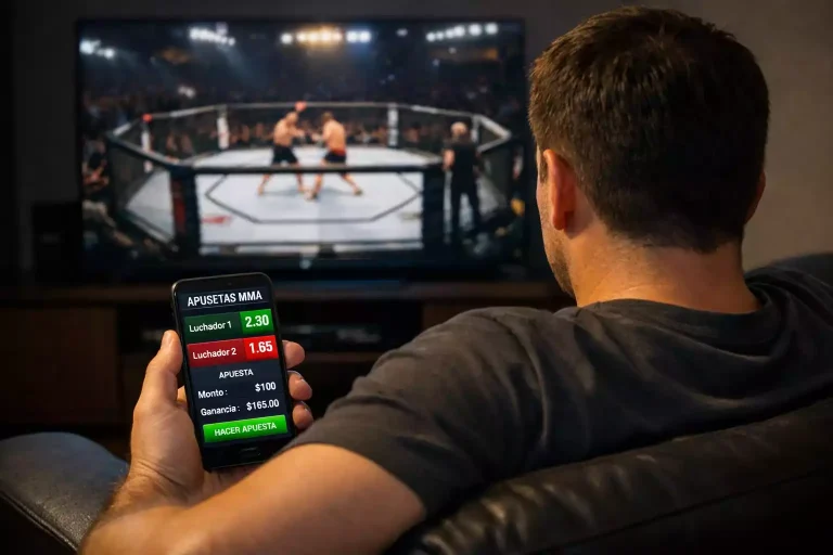 Apuestas en vivo durante un combate de UFC en directo