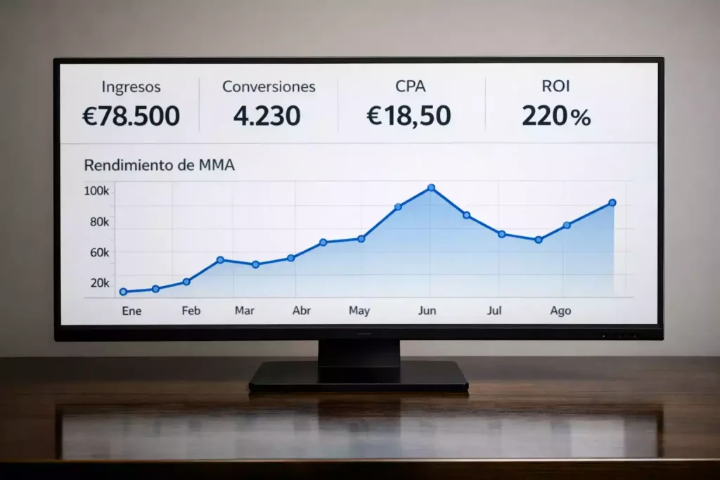 Pantalla de ordenador mostrando gráficos de datos estadísticos de luchadores de UFC para análisis de apuestas